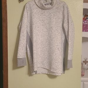 RBX 2X Grey & White long-sleeve turtleneck sweater